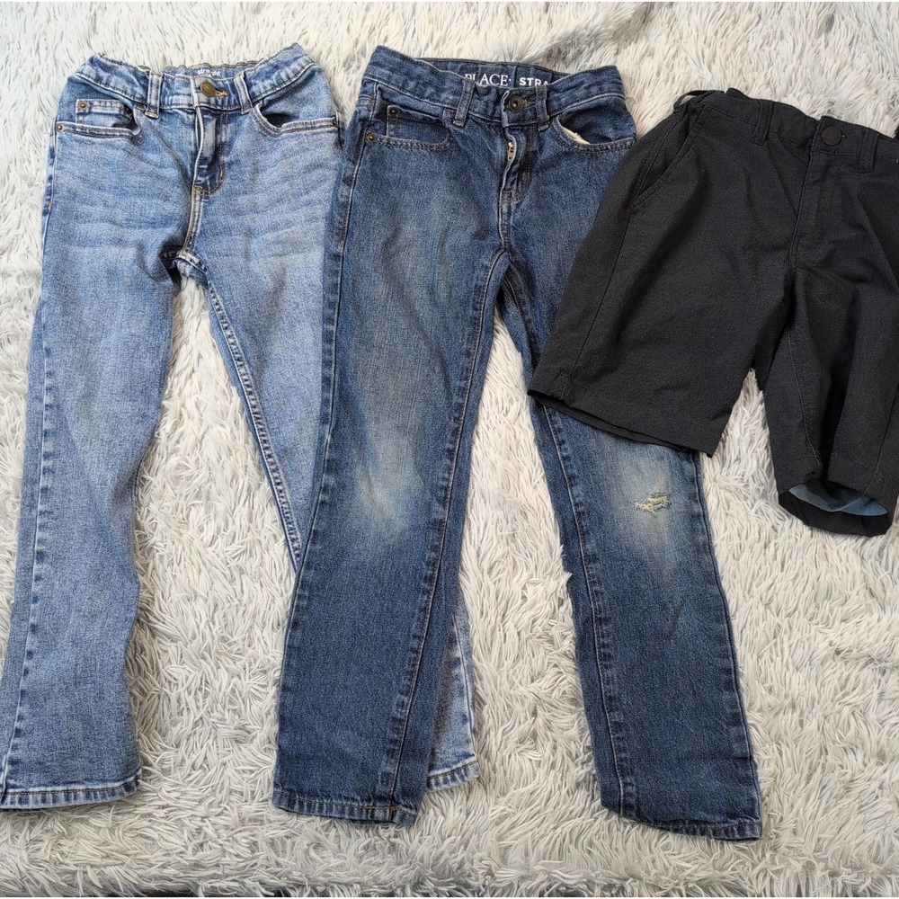 Lot Of 2 Jeans 1 Short Boys 8 Hurley Nike Dri-Fit Straight Place C Wonder
